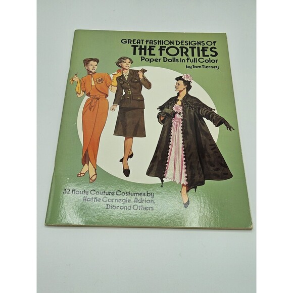 Great Fashion Designs of the Forties Paper Dolls By Tom Tierney New UNCUT - Picture 1 of 11